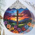 thumbnail image 1 of Adorno colgante Jocidea Cross Spring Flower, vitral, 1 of 6