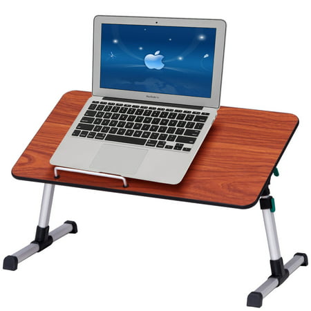 laptop bed desk tray adjustable table portable height breakfast standing costway walmart