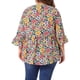 thumbnail image 4 of Blusas de Flores para Mujeres de Talla Grande Agnes Orinda con Cuello en V, Volantes, Mangas 3/4, Tops Peplum 4X Amarillo, 4 of 8