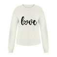 thumbnail image 3 of Hwmodou Women's Hoodless Sweatshirt Valentine's Day Print Graphic Casual Round Neck Pullover Loose Shirt Lightweight Tops Sweatshirts For Women, 3 of 4