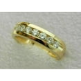 thumbnail image 3 of 2 Ct Round Lab Created Men's Band Wedding Wedding Pinky Ring 14k Yellow Gold Plated, 3 of 4