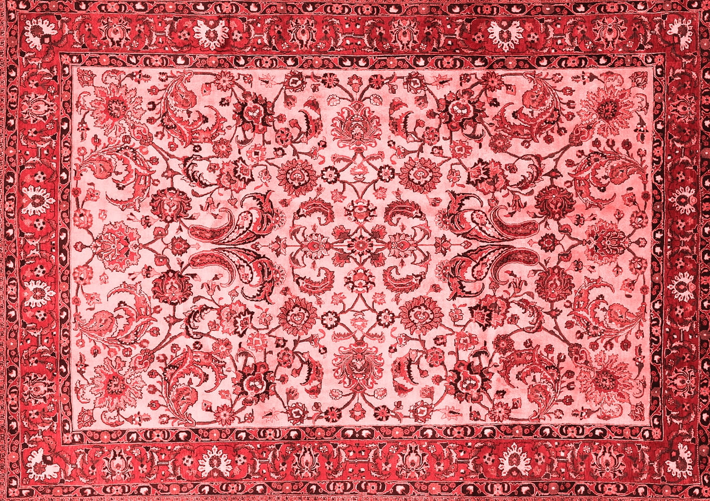 Ahgly Company Indoor Rectangle Persian Red Traditional Area Rugs, 2' x