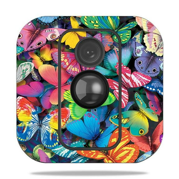 MightySkins BLXT-Butterfly Party Skin Decal Wrap for Blink XT Outdoor Camera - Butterfly Party