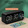 thumbnail image 4 of Agiferg New Smart Mirror Bluetooth Speaker Subwoofer Portable Mini Stereo Mini Clock Home Alarm Clock Card, 4 of 9