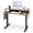 48" Rustic Brown, variant on 55" Height Adjustable Electric Standing Desk with 2 Drawers & Hanging Hooks, Ergonomic Stand up Desk for Home Office, White