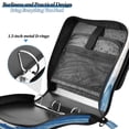 thumbnail image 5 of Water-Resistant 3-Ring Binder Organizer with Multiple Pockets Zipper Binder Bag for Office Indigo Blue Tie-dye Pattern, 5 of 8