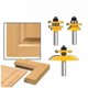 thumbnail image 1 of 3Pcs 1/2inch Rail & Blade Cutter Panel Cabinet Router Set Milling cutter Power Door knife Wood Cutt, 1 of 5
