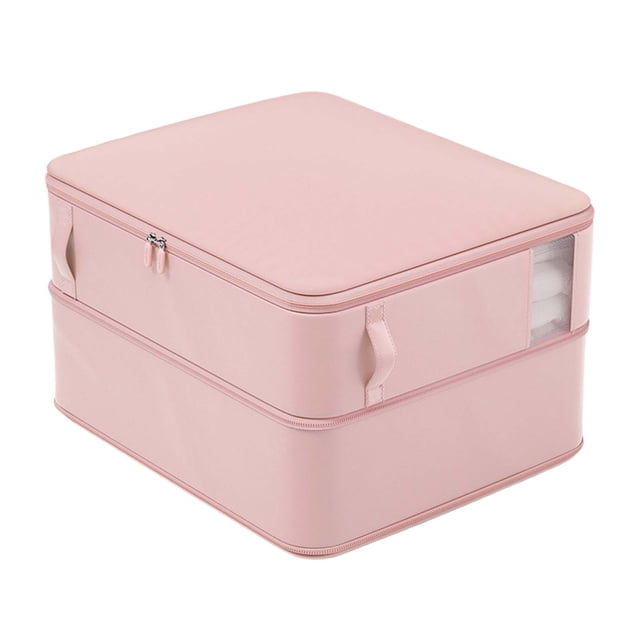 TIELUTT Space Saving Storage Organizer with Compression Feature Satin Fabric Storage with Cloth Storage Cubes Baby Organization and Storage Storage with Drawers for Clothes Shallow Storage