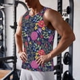 thumbnail image 5 of Cauagu Floral Print Men's Sleeveless Muscle Shirts,Tank Tops Quick Dry Workout Tank Top Gym Muscle Tee Fitness Bodybuilding T Shirt for Men-XX-Large, 5 of 7