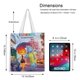thumbnail image 5 of Elemental Bolso de tela con estampado de lienzo para mujer, bolsa de compras reutilizable y estética, con cremallera interior, regalo para mujer, 35 × 40 cm., 5 of 6