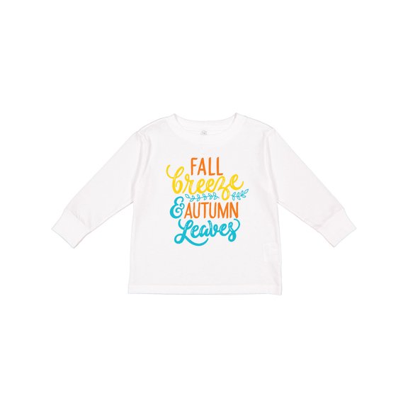Inktastic Thanksgiving Fall Breeze and Autumn Leaves Boys or Girls Long Sleeve Toddler T-Shirt