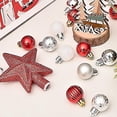 thumbnail image 2 of Decoración del árbol de Navidad 30 piezas 3 cm JanHm rojo blanco plateado, 2 of 3
