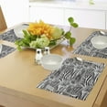 thumbnail image 4 of Ambesonne Black White Place Mats Set of 4, Wild Zebra Lines, Standard Size, Black White, 4 of 6