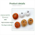 thumbnail image 4 of 16 Calabazas Artificiales de Terciopelo, 2 Tamaños, Mezcladas, de 5 A 6 cm., 4 of 5