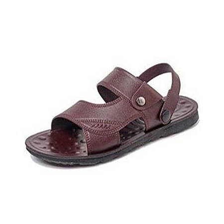 

Flat Sandals Men s Loafer Extremely Comfy Anti-Slip Beach Shoes for Jeans Short Pants Swimming Trunks Red 47