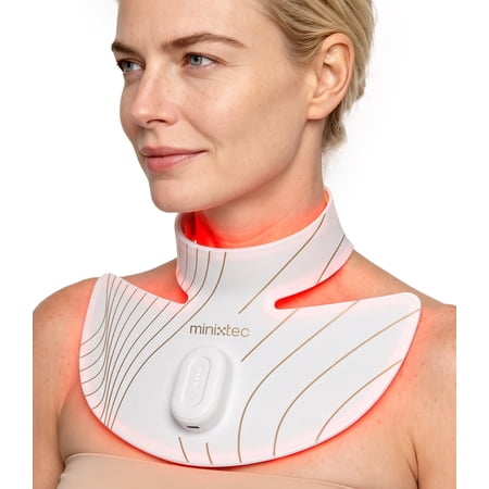 Wireless LED Red Light Therapy for Neck, Chest & Back – 850nm NIR | 4 Light Modes, Salon-Level Light Power, Visible Results in 4 Weeks, Reduce Fine Lines & Wrinkles, Even Skin Tone & Dark Spots