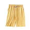thumbnail image 3 of Asxite Plus Size Womens Pajamas Pants Loose High Waist Plaid Pocket Cropped Sleepwear, 3 of 7