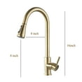 thumbnail image 4 of Brushed Gold Kitchen Sink Faucet Pull Down Mixer with Cover, 4 of 8