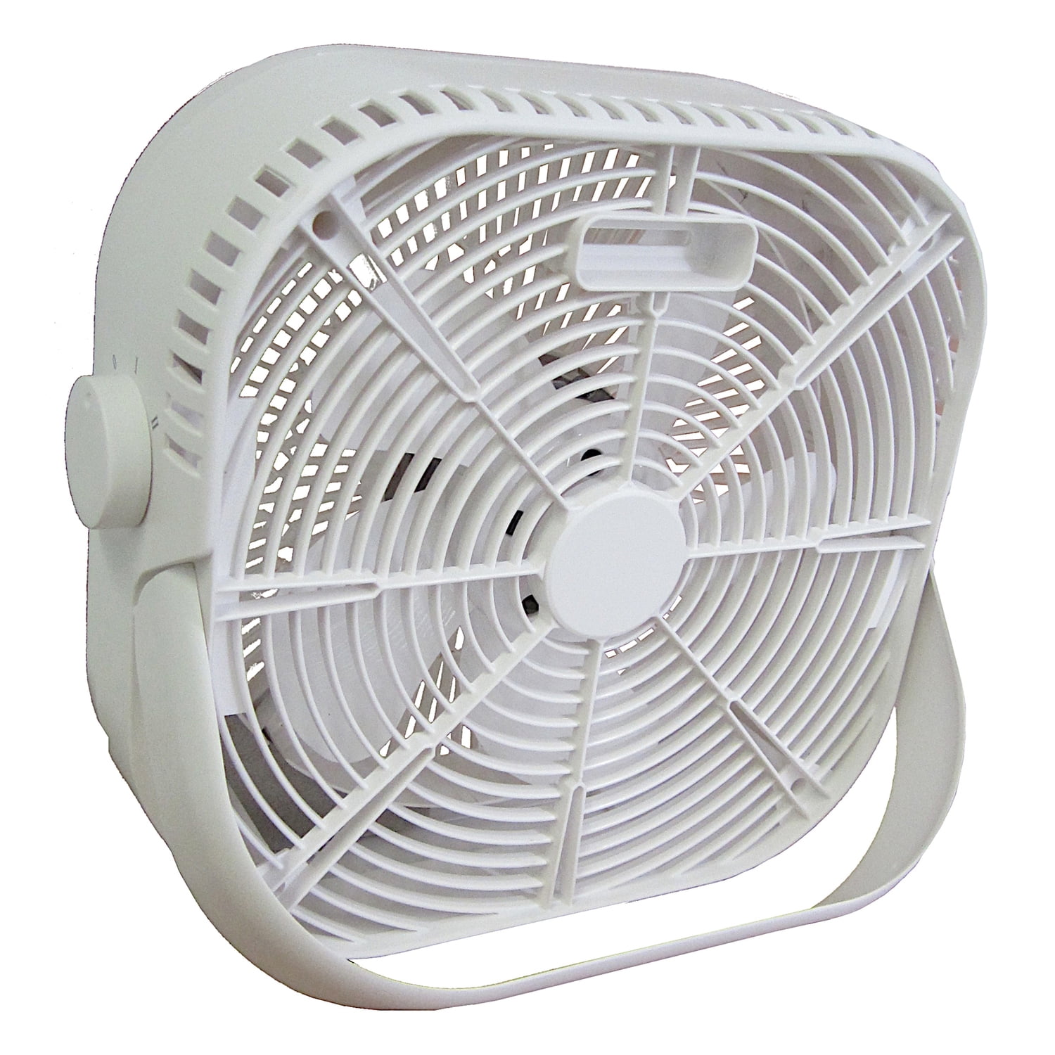Optimus 12-In. 2-Speed 40-Watt Box Fan, F-1023, White