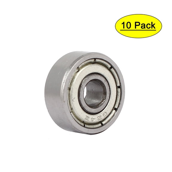 624ZZ Steel Shielded Deep Groove Ball Bearings Silver Tone 13mmx4mmx5mm 10pcs