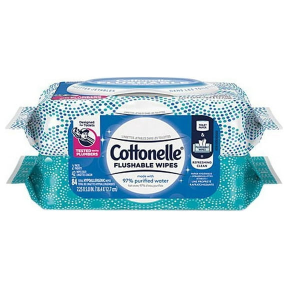 Cottonelle Flushable Wipes Packs