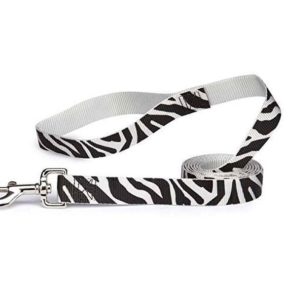 Animal Print Safari Dog Leads Leash Cheetah Zebra Leopard Design 6 or 4 Ft Leash(4 Feet Zebra)
