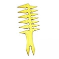 thumbnail image 1 of 2 Peines De Peinado Pompadour Para Hombre, Peine De Horquilla De Dientes Anchos, Cabeza De Aceite Retro Dorada, 1 of 8
