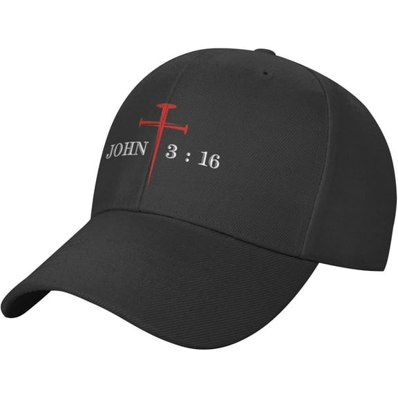 Christian Hat John 3 16 for God So Loved The World Scripture Jesus 2024 Christ Cross Baseball Cap Dad Tracker Hat