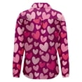 thumbnail image 5 of Gkeoshab 2026 New Women's Cute Print Blouse Themed Shirt Valentine's Day Casual Top Hot Pink XXL, 5 of 5