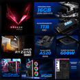 thumbnail image 3 of PC Gaming Xtreme AMD Radeon Vega 7 Ryzen 5 5600GT 16GB SSD 1TB WIFI Rosa, 3 of 6