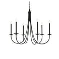 thumbnail image 3 of Living District Cohen 6-Light Mid-Century Metal Pendant in Black, 3 of 6