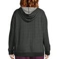 thumbnail image 2 of Just My Size Women's Plus Size French Terry Hoodie with Lace-up Collar, 2 of 5