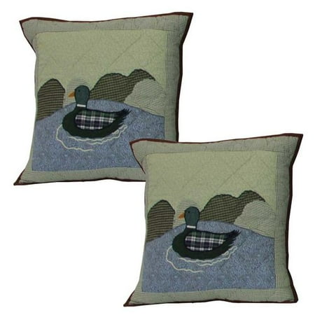 Patch Magic Moose Mallard Cotton Throw Pillow (Set of 2)