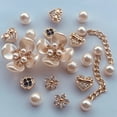 thumbnail image 2 of Ludolm Charms for Bogg Bags,Pearls and Butterfly Flowers for Bogg Bag Accessories Charms Compatible with Simply Southern Beach Tote, Insert for Beach Tote, 2 of 5