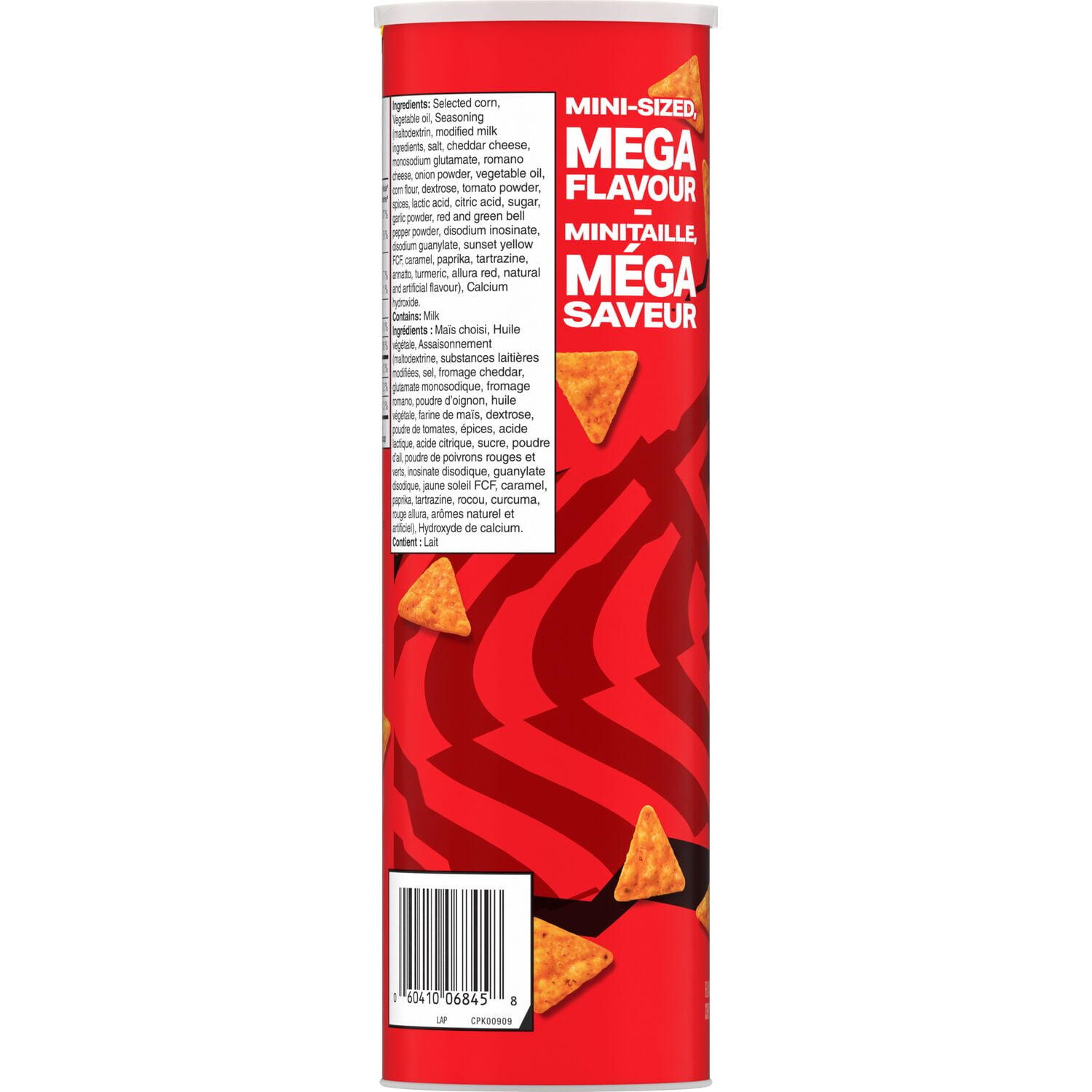 Doritos Minis Fromage nacho Chips tortilla aromatisées - Canister 145 g.