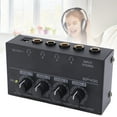 thumbnail image 1 of Amplificador De Auriculares Estéreo Portátil De 4 Canales Con Control De Volumen, Mini Divisor De Auriculares De Metal Multicanal Con Adaptador De Corriente, 1 of 7
