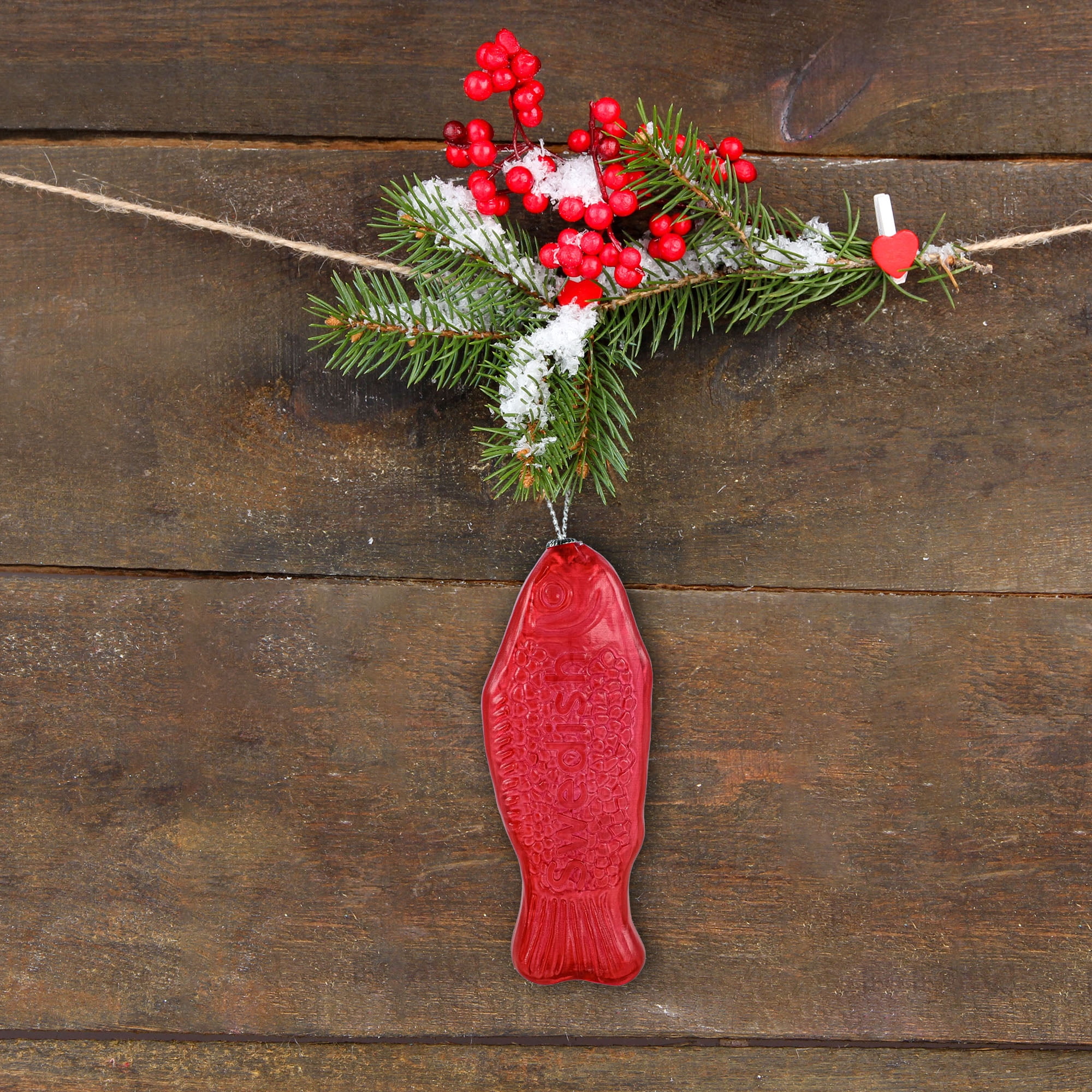 Swedish Fish, Red Christmas Tree Ornament