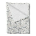 thumbnail image 2 of Pastel Soft Flannel Fleece Blanket, Illustration of Floral Little Hearts Tropical Leaves Keys and Feathers Love Theme, Cozy Plush for Indoor and Outdoor Use, 60" x 80", Dust and Grey, by Ambesonne, 2 of 5