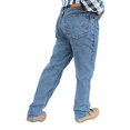 thumbnail image 2 of Pantalón de mezclilla rígida John Silver  Corte recto tipo vaquero Color azul barrido, 2 of 3