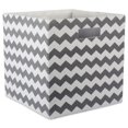 thumbnail image 1 of Design Imports CAMZ37945 Cube de Rangement Carré en Polyester Chevron 13 x 13 x 13 Po, Gris, 1 of 12
