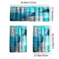 thumbnail image 3 of Three Piece Kitchen Curtain Set, Light Filtering Cafe Curtains With Valance For Basement Bathroom Small Windows Farmhouse Home Decoration And Privacy, 3 of 7