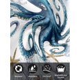 thumbnail image 7 of Coastal Octopus Cloth Napkins Set of 6 Reusable Dinner Napkins, Nautical Starfish Shell Jellyfish Anchor Cocktail Napkin Washable Table Napkins for Wedding/Holiday Party/Baby Shower 20"x20", 7 of 7