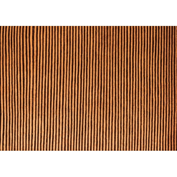 Ahgly Company Indoor Rectangle Abstract Orange Modern Area Rugs, 4' x 6'