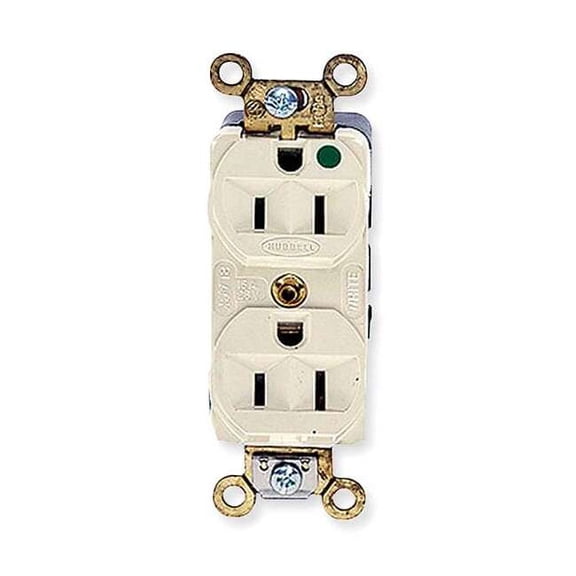 Hospital Grade Duplex Receptacle 15A 125V 5-15R Ivory