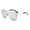 Silver, variant on Womens Rimless Sunglasses Mirrored Mono Lens Ladies Sun Glasses
