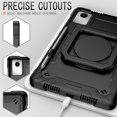 thumbnail image 4 of Rugged Kids Case for Lenovo Tab M11 11" 2024, Heavy Duty Shockproof 360°Swivel Ring Stand Handle Case Cover for Lenovo Tab M11 11" 2024, Black, 4 of 8
