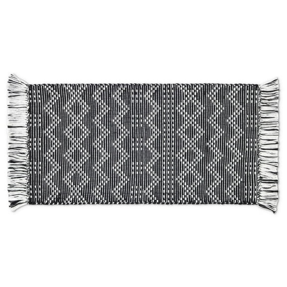 Better Homes & Gardens Wisteria Black Kitchen Mat, 20" x 41"