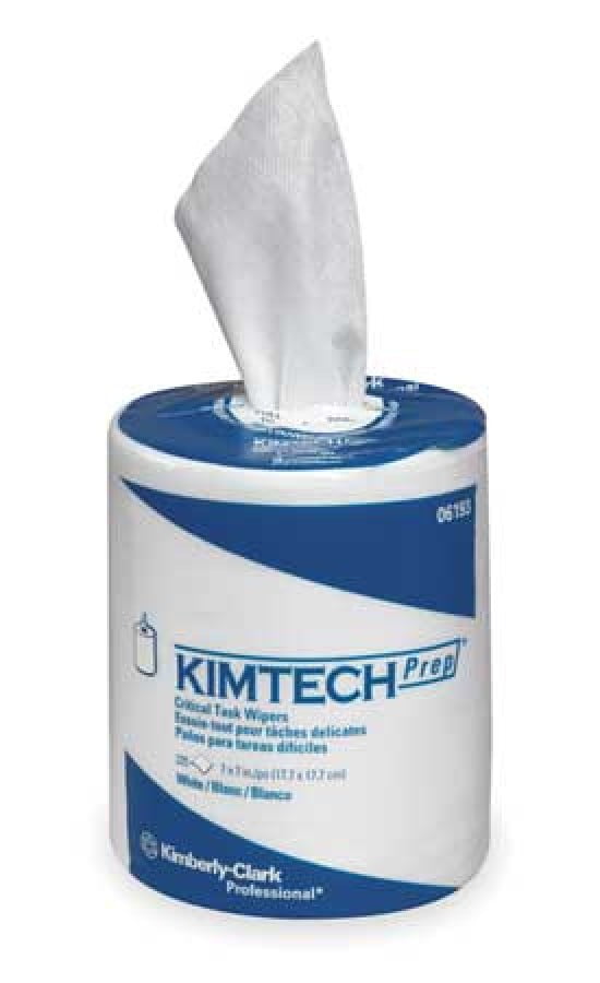 KIMTECH 06193 Dry Wipe Roll, White, Spunlace, 225 Wipes, 7 in x 7 in