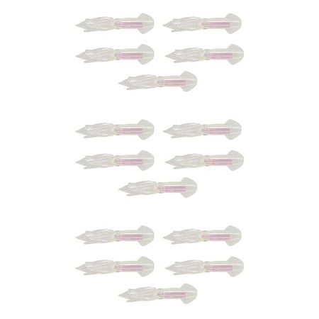 15Pcs Glow Luminous Silicone Squid Lures Soft Squid Skirt Bait Artificial Lure for Saltwater Fishing