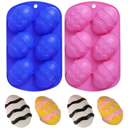 

PENGXIANG 2PCS Easter Festival Eggs Cake Molds Food Grade Silicone Home Baking Tools Handmade DIY Chocolate Candies Ice Cube Trays